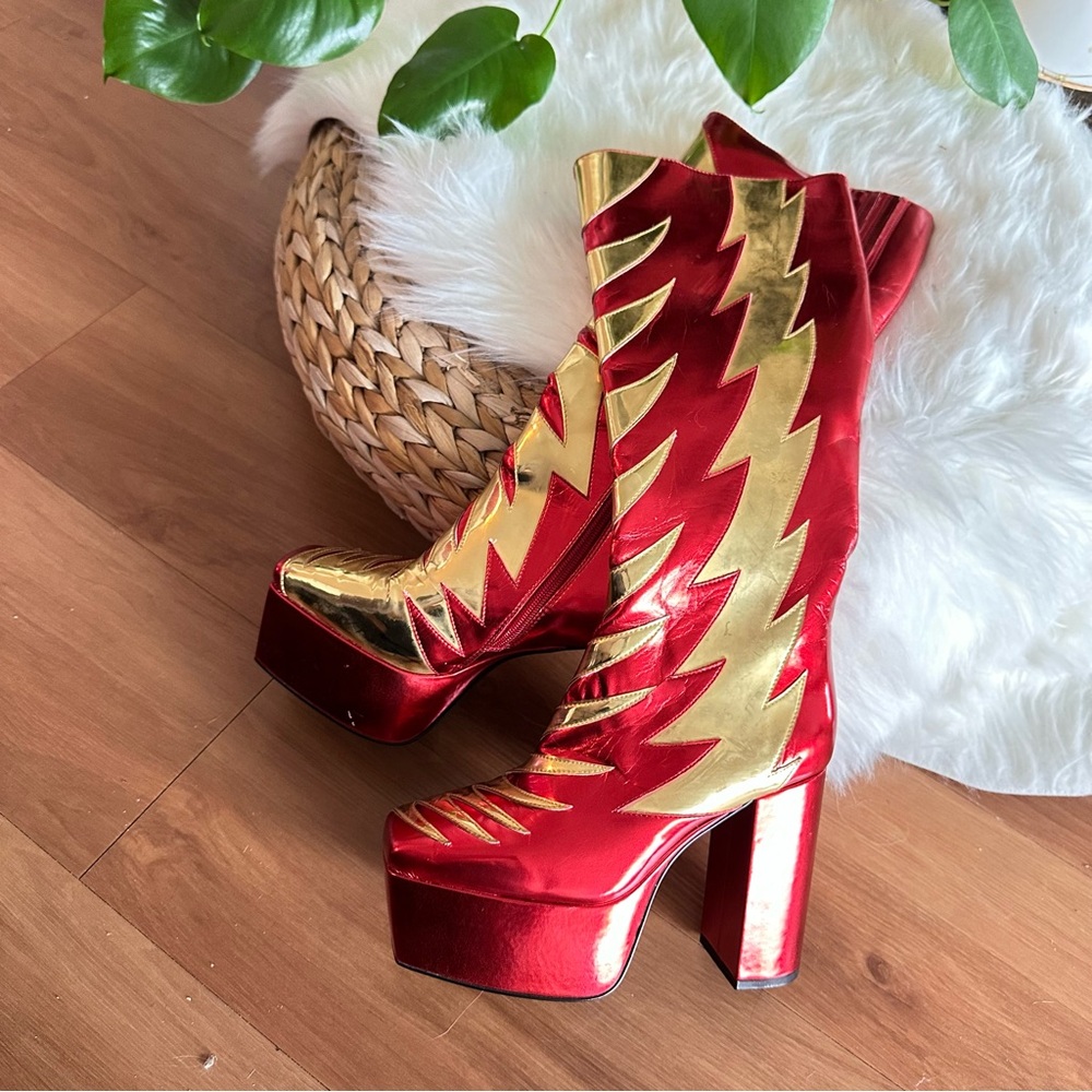 New! RARE Jeffrey Campbell Ziggy Stardust Boots 7